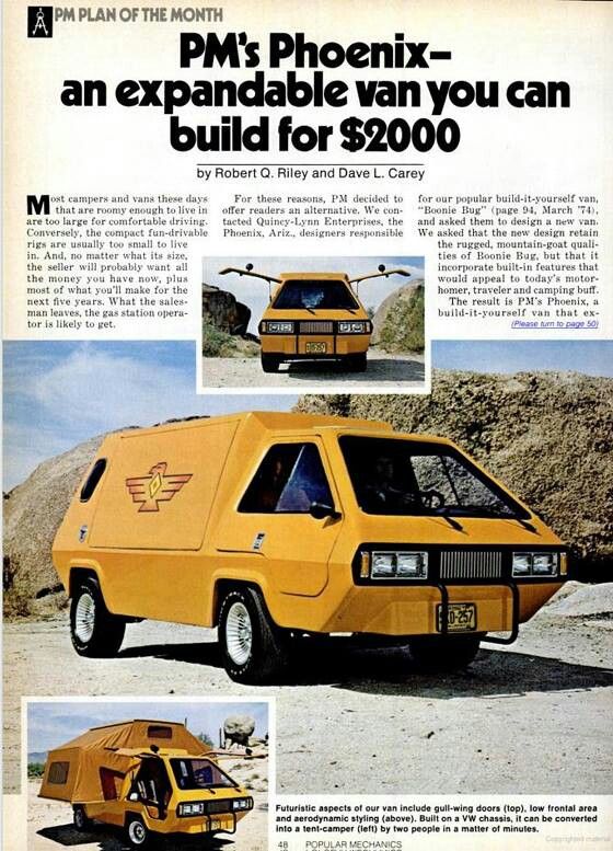 Phoenix Camper Van, Dalla copertina e con un costo che penso interessante per l'epoca. 