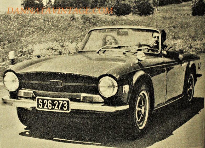 Le auto inglesi nei 60 e 70, 1) la Triumph TR6, motore sei cilindri di 2498 cc, 200 km/h e un prezzo di listino di 2.550.000 Lire.