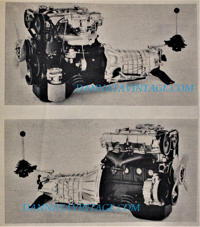 Fiat 125, due viste del motore montato sulla Fiat 125. 
