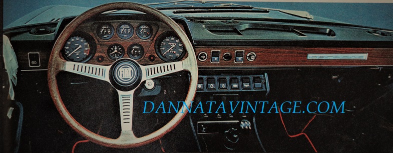 Il cruscotto della nuova versione della Fiat Dino Coupè.
