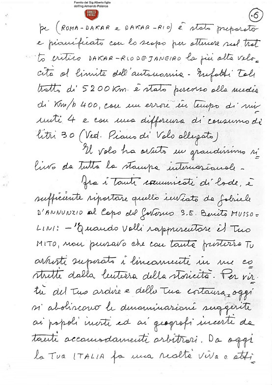 Armando Palanca - La gara aerea Istres-Damasco-Parigi FOGLIO 8