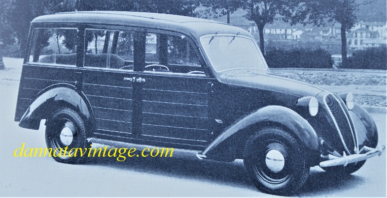 Carrozzeria Savio, Uno dei primi esemplari in assoluto di giardinetta con carrozzeria in legno su FIAT 1100 - 1937.