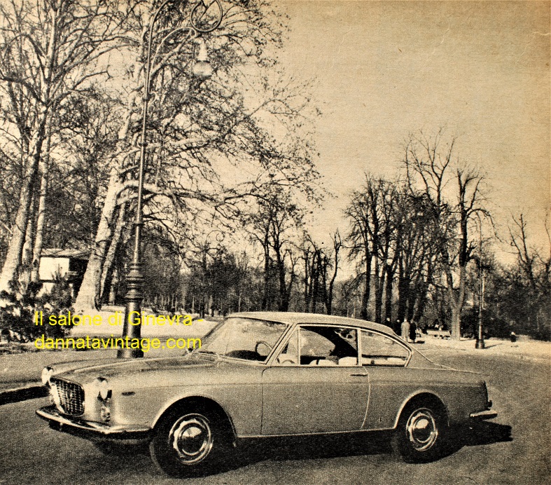 Salone di Ginevra 1962 La Lancia Flavia con la carrozzeria coupè disegnata da Pininfarina, piacevolissima e molto armoniosa la linea, migliorati anche il comfort e le rifiniture, una vettura di gran classe ad un prezzo moderato. 