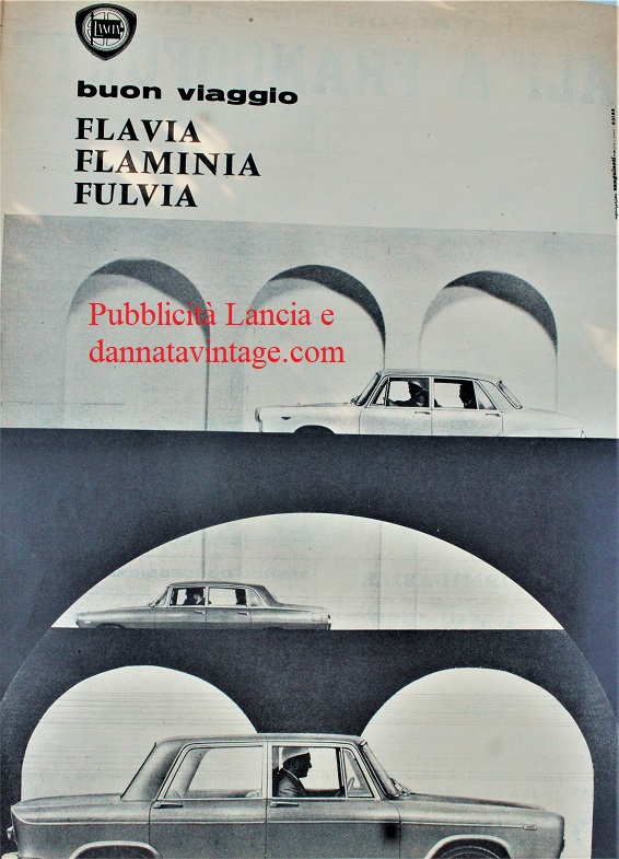 Pubblicità Lancia, Due foto identiche che ho voluto proporTi comunque per via della patina che le distingue, prese da due riviste stesso periodo. 