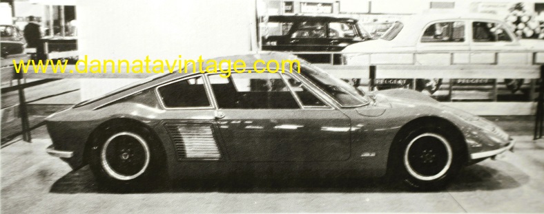 ELVA GT 160 - in esposizione al Salone di Londra del 1964, montava un motore BMW 2000, carrozzeria in alluminio, disegnata da Fiore e realizzata dalla Carrozzeria Fissore.