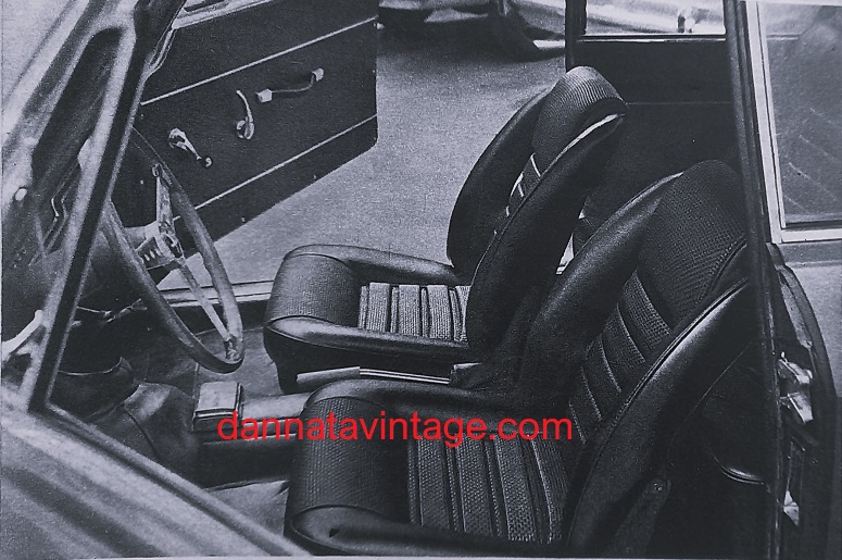 Alfa Romeo e le nuove 1300 I sedili montati sulla GTA competizione di serie.
