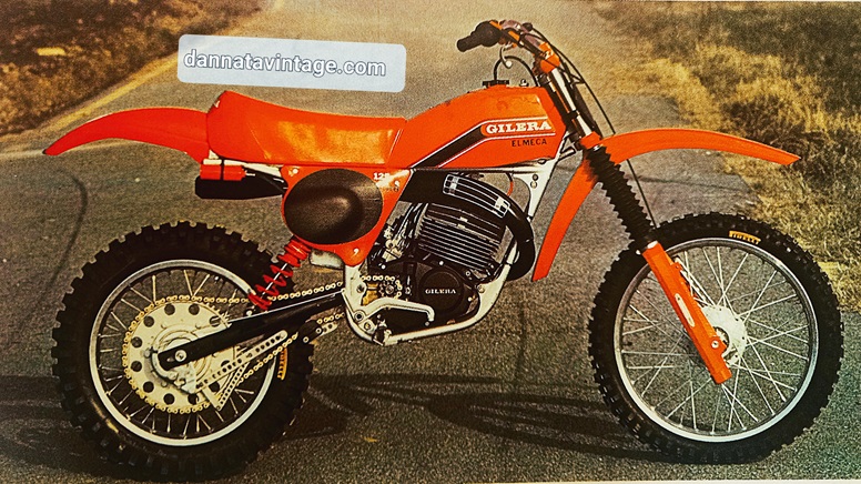 Elmeca Gilera 1977 la nuova 125 cmc con il motore potenziato rispetto al modello dell'anno precedente, milgiorato il telaio.